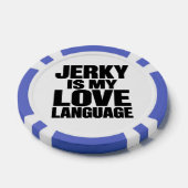 Droogvlees Is Mijn Liefdestaal Grappig Rundvlees D Poker Chips (Enkel)