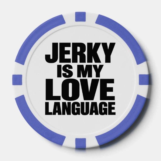 Droogvlees Is Mijn Liefdestaal Grappig Rundvlees D Poker Chips (Voorkant)