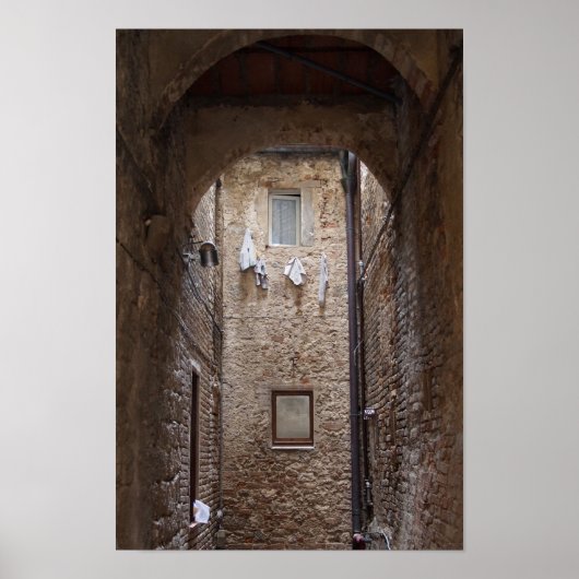 Droogwas in het poster Toscane (Voorkant)