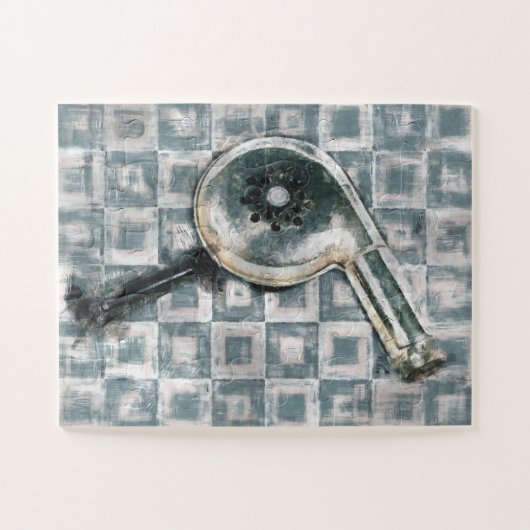 Droogwasdroger, hairdresser, zoutoplossing legpuzzel (Horizontaal)