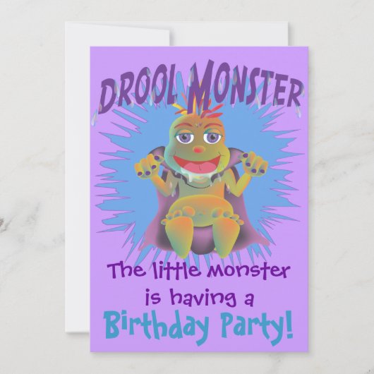  Drool Monster Birthday-uitvindingen Kaart (Voorkant)