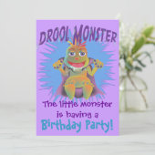  Drool Monster Birthday-uitvindingen Kaart (Staand voorkant)