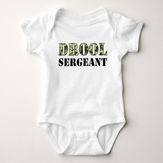 Drool Sergeant Camo Army Baby Romper (Voorkant)
