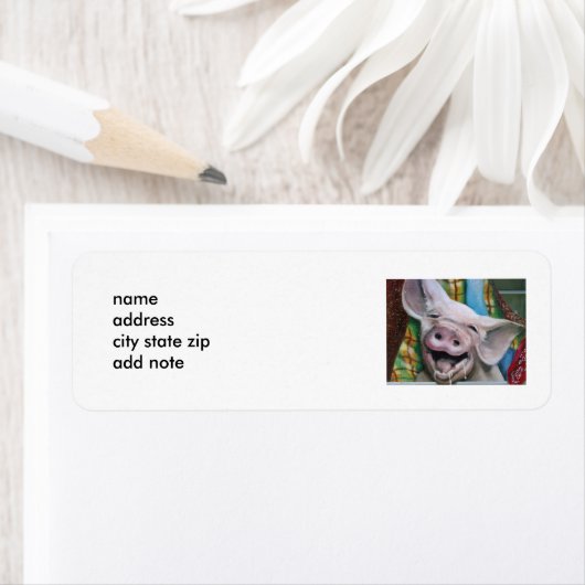 DROOLENDE PIGGY ADDRESS ETIKET (Insitu)