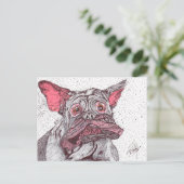 DROOLING. DOGUE DE BORDEAUX FEESTDAGENKAART (Staand voorkant)