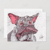 DROOLING. DOGUE DE BORDEAUX FEESTDAGENKAART (Voorkant / Achterkant)