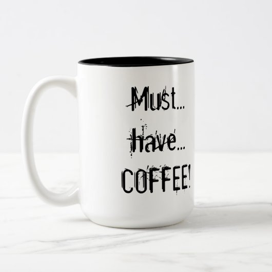 Drooly Emoticon "Coffee" Mok (Links)