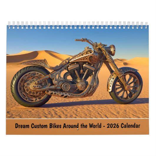 Droom Aangepaste Motorfietsen Rond de Wereld – 202 Kalender (Hoes)