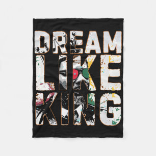 Droom Als Koning Black History Month Fleece Deken