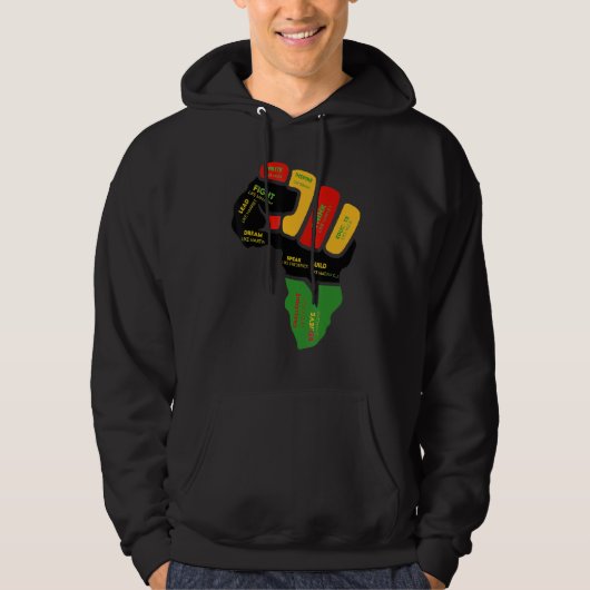 Droom Als Martin Eerste Hands Black History Month  Hoodie (Voorkant)