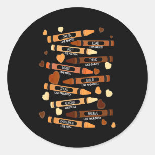 Droom Als Martin Leiders Afrikaanse Zwarte Geschie Ronde Sticker