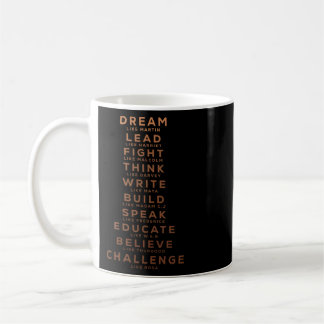 Droom Als Martin Shirt Black History Month Zwart  Koffiemok