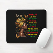 Droom als zwarte vrouw Martin Black History Month Muismat (Met muis)