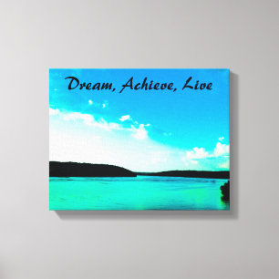 Droom, bereik, live canvas wrap afdruk