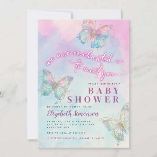Droom Betoverd om u te ontmoeten Butterfly Baby sh Kaart (Voorkant)