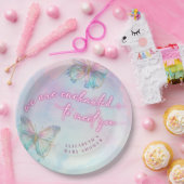 Droom Betoverd om u te ontmoeten Butterfly Baby sh Papieren Bordje (Feest)