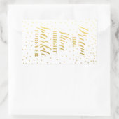 Droom Big Shine Bright Sparkle Forever Rechthoekige Sticker (Tas)