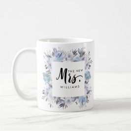 Droom Blauw Bloemen BRUILOFT DE NIEUWE MRS Typogra Koffiemok