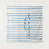 Droom blauwe gestreepte Verjaardag achtergrond Wandkleed (Voorkant (horizontaal))