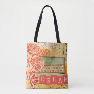 Droom Bloemcollage Canvas Tas