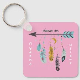 Droom Boho Tribal Inheems Aangepast Stam/Naam Sleutelhanger