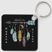 Droom Boho Tribal Inheemse Aangepaste Stam/Naam Sleutelhanger (Achterkant)