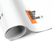 Droom. Bouwen. Worden. – Inspirerende Groei & Succ Cadeaupapier (Rol Hoek)