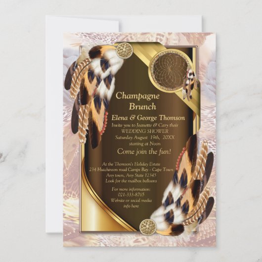 Droom Catcher Paar Douche Kaart (Voorkant)