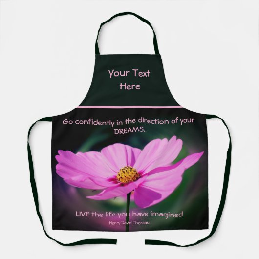 Droom Citaat Cosmos Bloem Inspirerend   Schort (Voorkant)