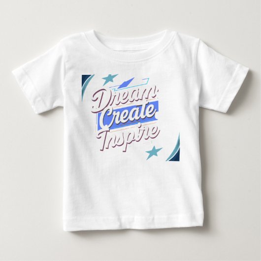 Droom Creëer Inspireer – Motiverende Typografie T- (Voorkant)