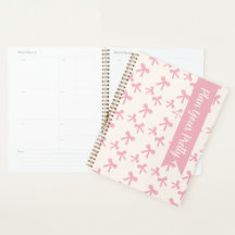 Droom dagelijkse planner met roze lint