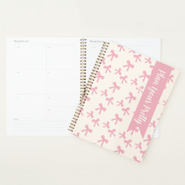 Droom dagelijkse planner met roze lint