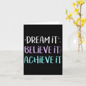 Droom dat het zijn motivatie bereikt kaart (Gele Bloem)