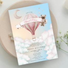 Droom dat ze op Cloud Nine Pastel Baby shower zit Kaart