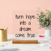 Droom die waarheid wordt Acryl Bord (Huwelijk)