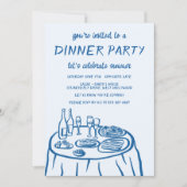 Droom Dinnerfeest Balkon Op Maat Handgetekend Kaart (Voorkant)