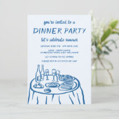Droom Dinnerfeest Balkon Op Maat Handgetekend Kaart (Staand voorkant)