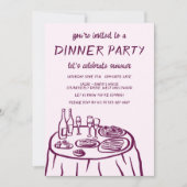 Droom Dinnerfeest Balkon Op Maat Handgetekend Kaart (Voorkant)