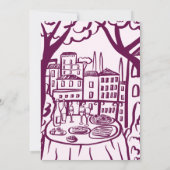 Droom Dinnerfeest Balkon Op Maat Handgetekend Kaart (Achterkant)
