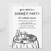 Droom Dinnerfeest Balkon Op Maat Handgetekend Kaart (Voorkant)