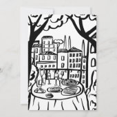 Droom Dinnerfeest Balkon Op Maat Handgetekend Kaart (Achterkant)