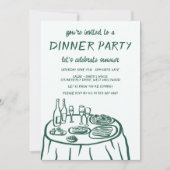 Droom Dinnerfeest Balkon Op Maat Handgetekend Kaart (Voorkant)