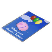 Droom doen gebeuren Varkens kunnen grappig vliegen Notitieboek (Linkerzijde)
