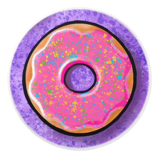 Droom Donut Keramische Knop (Voorkant)