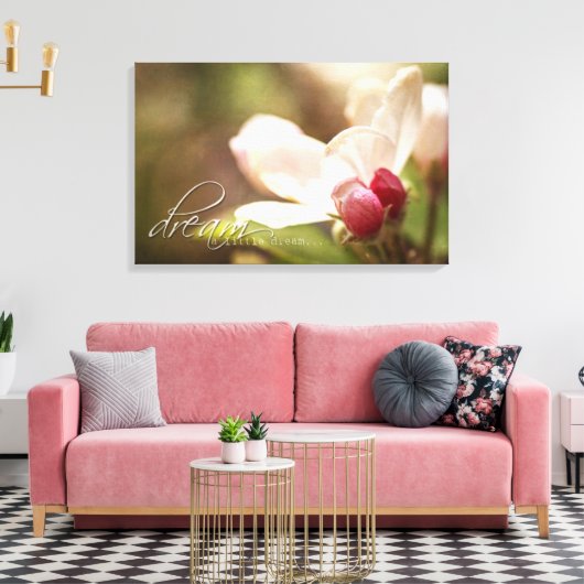 Droom een kleine droom - Apple Blossom - Canvas Ar Afdruk (Insitu (Woonkamer))