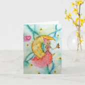 Droom een kleine droom Notecard Kaart (Gele Bloem)