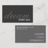 droom elke dag. (aanpasbare kleur) visitekaartje (Voorkant / Achterkant)