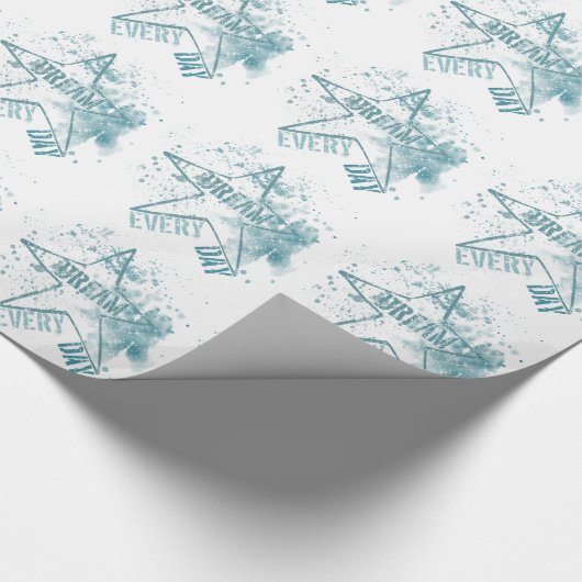 Droom elke dag Star Verjaardag Cadeaupapier (Hoek)