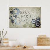 Droom Focus Creëer Muurkunst (Schemering) Poster (Keuken)