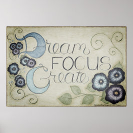 Droom Focus Creëer Muurkunst (Schemering) Poster